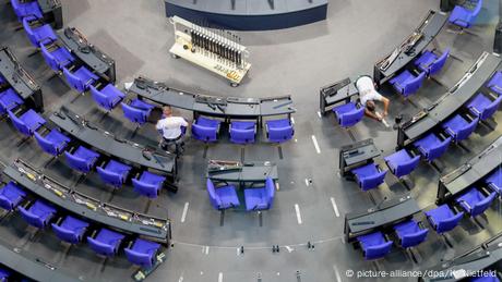 Deutschland Plenarsaal des Bundestages wird umgebaut