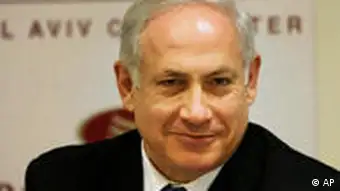 Ministerpräsidenten Benjamin Netanjahu bei Koalitionsverhandlungen in Tel Aviv