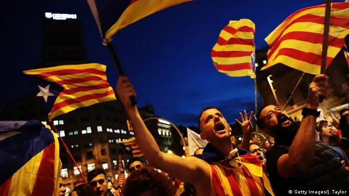 Spanien Demonstration für Unabhängigkeit Katalonien in Barcelona (Getty Images/J. Taylor)