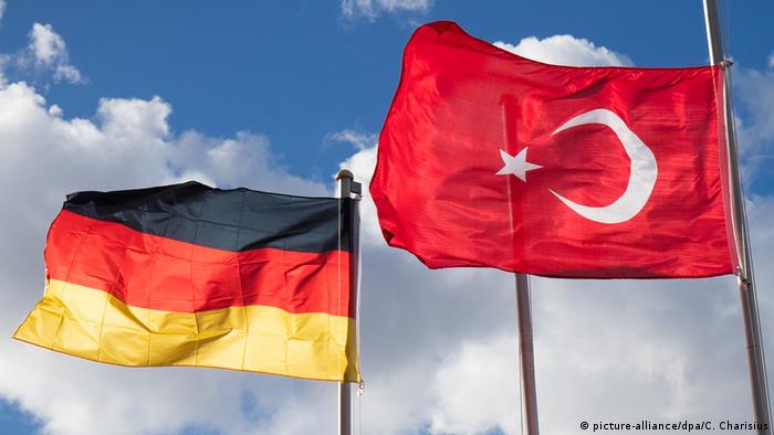 The German and Turkish flags