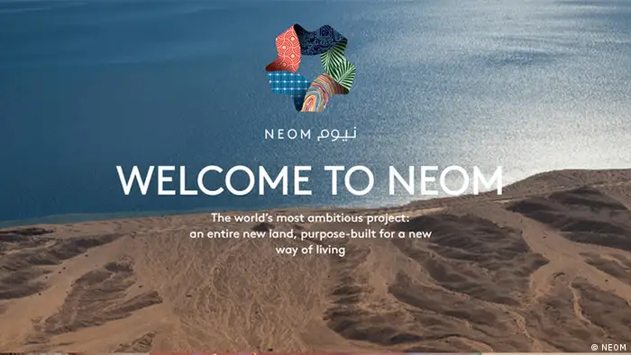 Screenshot discoverneom.com NEOM Projekt (NEOM)