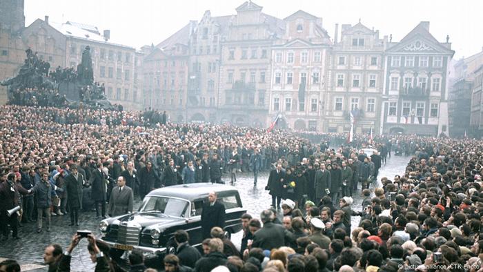 Tschechoslowakei 1969, Beerdigung Jan Palach, Selbstverbrennung