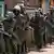 Anti-riot police attempt to disperse protesters in Kawangware slums in Nairobi, Kenya