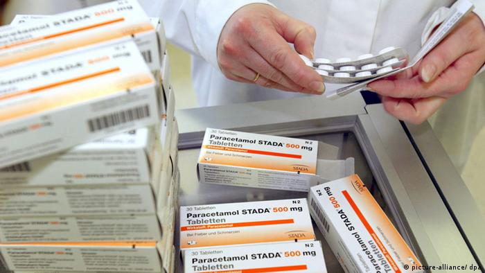 Das Medikament Paracetamol des Pharmakonzerns STADA
