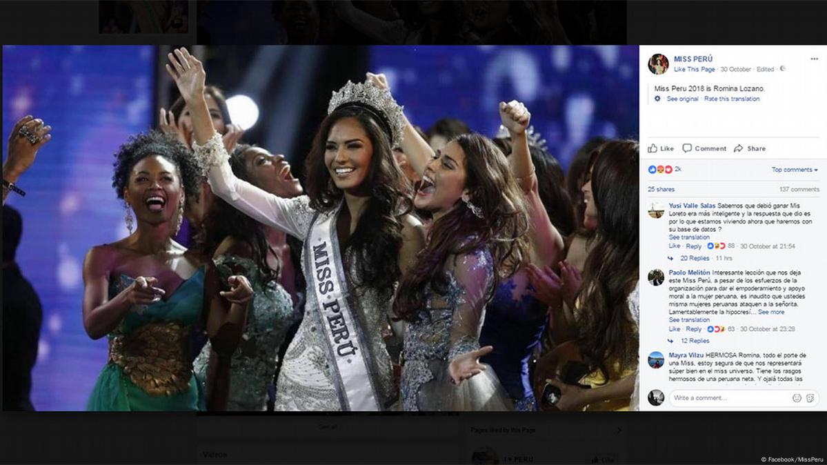 Miss Peru Pageant Protests Sexual Violence Dw 11 02 2017