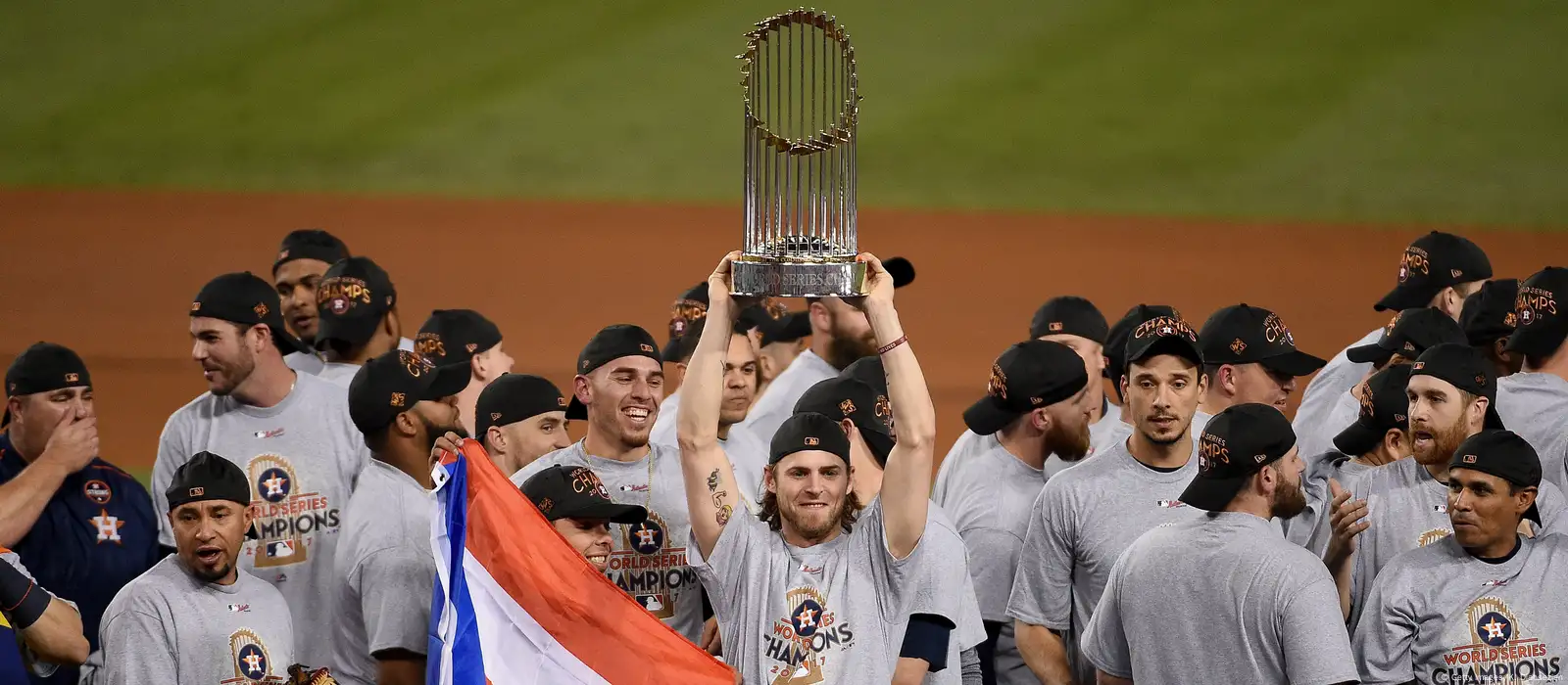 The George Welcomes the Houston Astros 2017 World Series Trophy