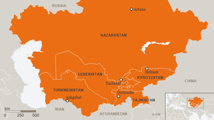 Karte Zentralasien ENG