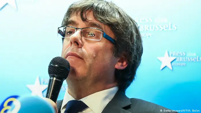 Belgien Brüssel - Carles Puigdemont bei Pressekonferenz (Getty Images/AFP/A. Belot)
