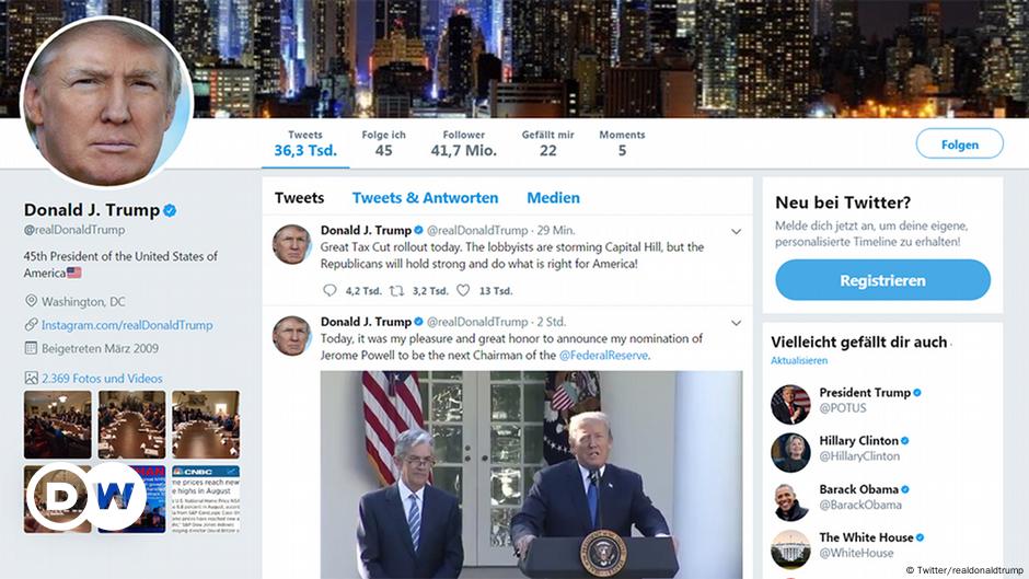 Twitter Mitarbeiter Legt Trump Account Lahm Aktuell Amerika Dw 03 11 2017