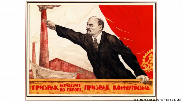 Russland Plakat Oktoberrevolution Lenin