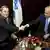 نتانیاهو و باراک پس از توافق بر سر ائتلاف
