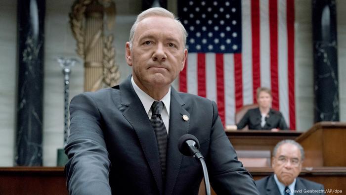 Shot from the series House of Cards with Kevin Spacey