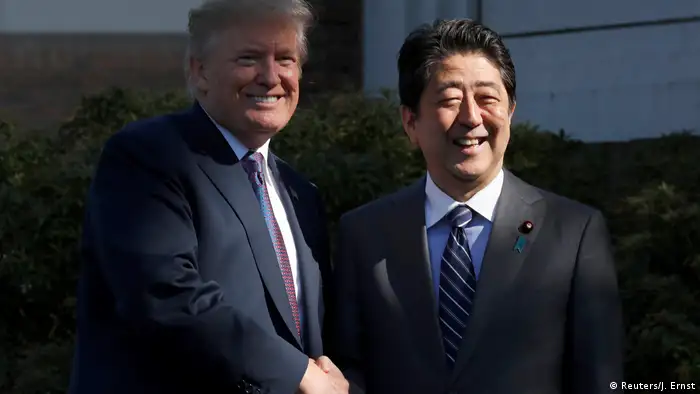 Japan Donald Trump trifft Shinzo Abe