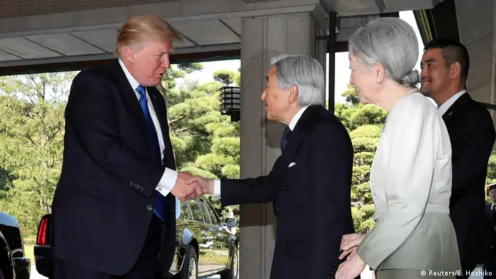 Japan Donald Trump und Kaiser Akihito