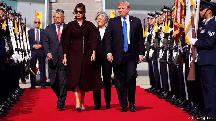 Südkorea Präsident Donald Trump bei seiner Ankunft in Seoul