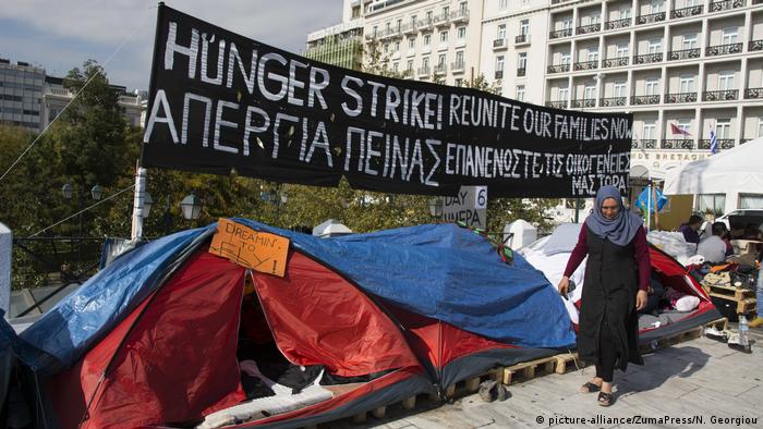 Refugee hunger strike in Athens
