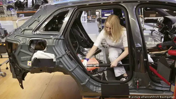 Production of the AUDI A3 car in an Audi factory in Ingolstadt, Germany