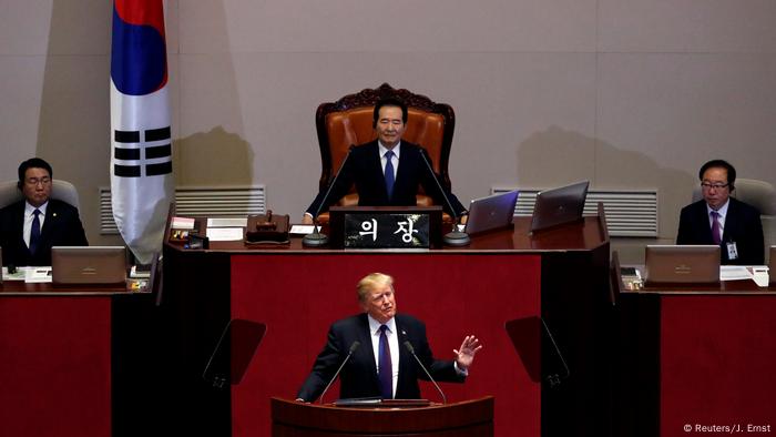 Südkorea Seoul Trump spricht in der Nationalversammlung (Reuters/J. Ernst)