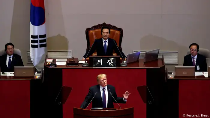 Südkorea Seoul Trump spricht in der Nationalversammlung (Reuters/J. Ernst)