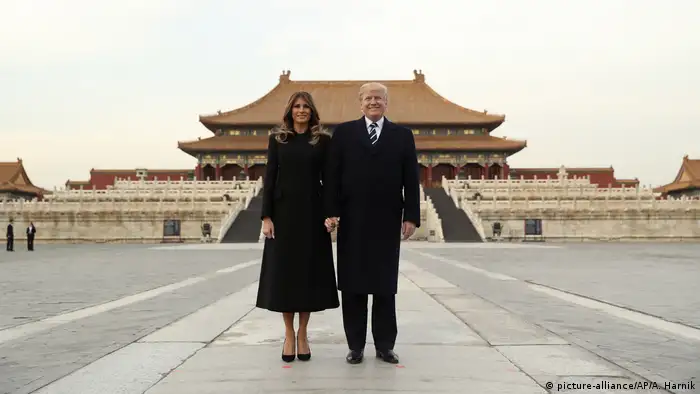 US President Donald Trump and First Lady Melania Trump in Peking