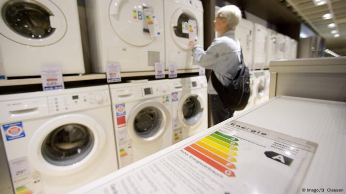Washing machine with eco-label