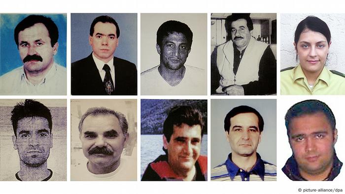 NSU kurbanları: Enver Şimşek, Abdurrahim Özüdoğru, Süleyman Taşköprü, Habil Kılıç, Michele Kiesewetter, Mehmet Turgut, İsmail Yaşar, Theodorus Boulgarides, Mehmet Kubaşık ve Halit Yozgat