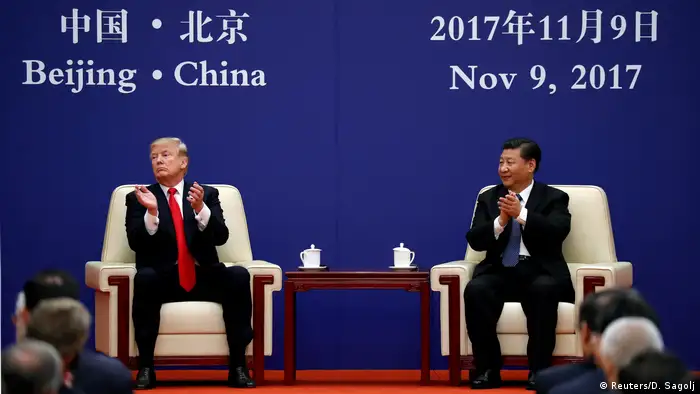 China USA Donald Trump & Xi Jinping | Treffen mit Wirtschaftsführern in Peking
