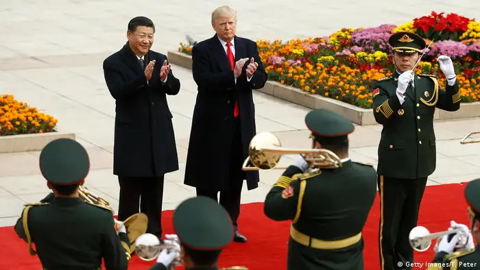 China USA Donald Trump & Xi Jinping in Peking (Getty Images/T. Peter)