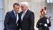 Frankreich Emmanuel Macron mit Frank-Walter Steinmeier PK im Elysee Palast, Paris Frankreich Emmanuel Macron mit Frank-Walter Steinmeier PK im Elysee Palast, Paris