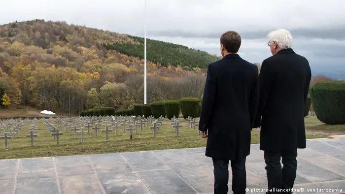 Frankreich Besuch Bundespräsident Steinmeier Denkmal Hartmannsweilerkopf (picture-alliance/dpa/B. von Jutrczenka)