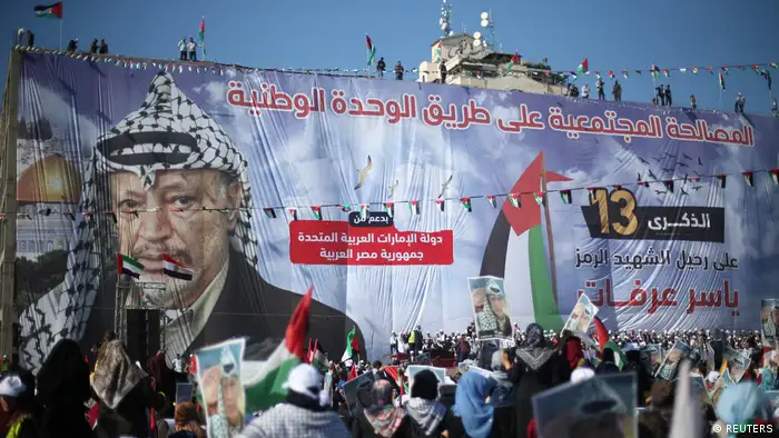 Palästina Gaza | Feierlichkeiten zum 10. todestag Arafats (REUTERS)