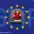 Kanzlerin Merkel, EU-Flagge und Stoppschild (Fotomontage: DW)