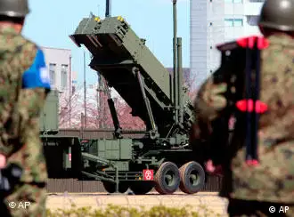 3月29日，为预防朝鲜“导弹”，地空导弹PAC-3发射器出现在日本防卫省