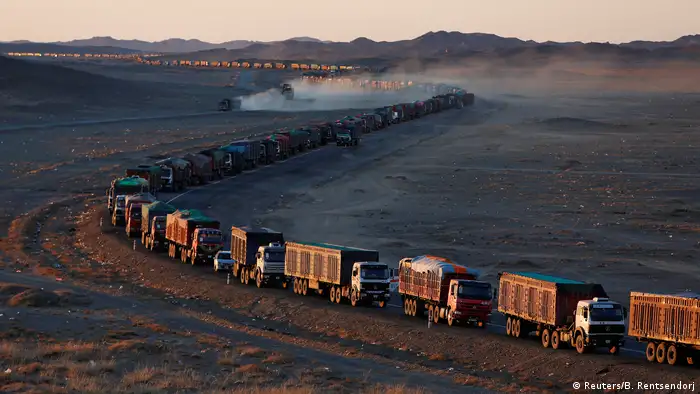 Mongolei Kohletransport nach China