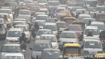 Indien Neu Delhi Smog und Luftverschmutzung