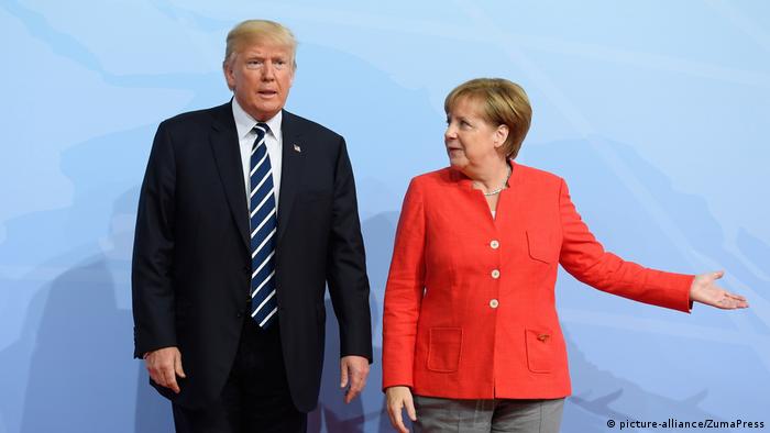 La canciller alemana, Angela Merkel, parte hoy hacia Washington para realizar una visita de trabajo, con el inminente conflicto comercial entre Estados Unidos y Europa. Además, el presidente estadounidense, Donald Trump, rechaza el acuerdo nuclear con Irán de telón de fondo. (27.04.2018).