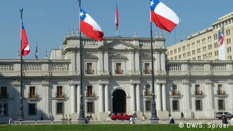 Presidential palace in in Santiago de Chile
