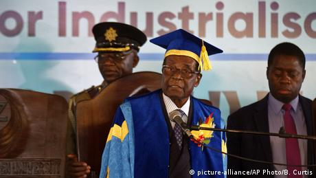 Robert Mugabe at graduation ceremony