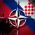 Montaža simbol NATO-a te hrvatska i albanska zastava