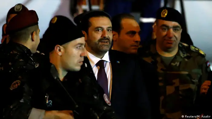 Libanon Rückkehr Saad al-Hariri (Reuters/M. Azakir)