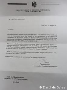 Victor Moraru scrisoare ONU