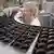 A worker in a German chocolate company