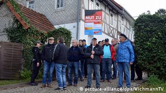 Protesters against Holocaust memorial replica in Bornhagen