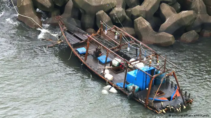 Japan gestrandetes Boot aus Nordkorea