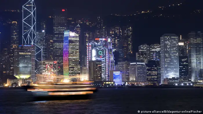 Hong Kong Island abendliche Skyline
