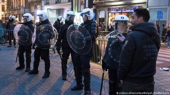 Belgian police have clashed with protesters three times this month