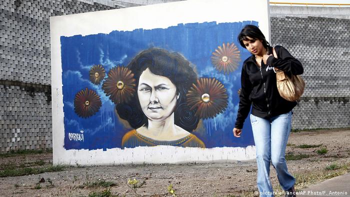 Honduras Wandgemälde der ermordeten Aktivistin Berta Caceres