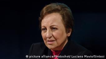 Shirin Ebadi at a 2016 book fair in Turin, Italy