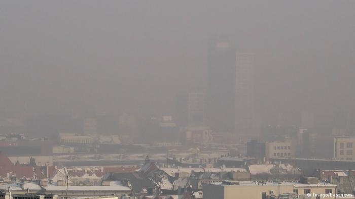 Polen Kattowitz Smog und Nebel
