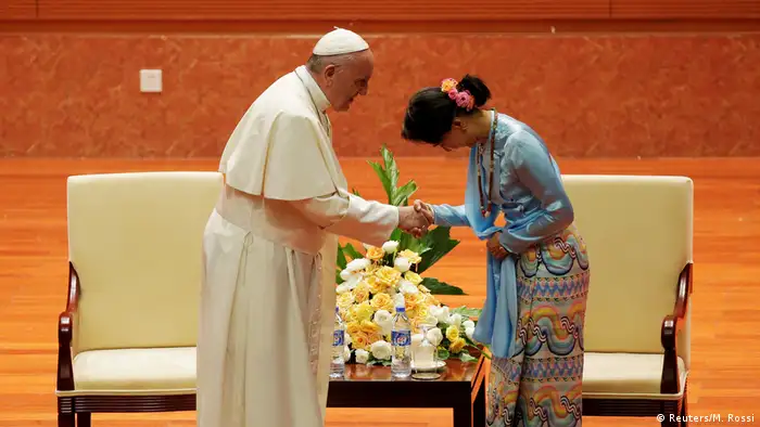 Myanmar Papst Franziskus bei Aung San Suu Kyi in Naypyitaw